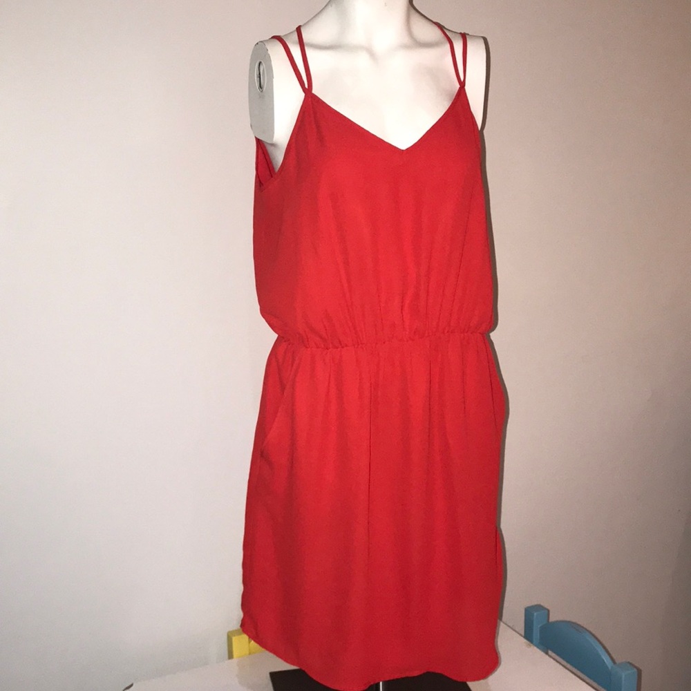 Banana Republic Red Sleeveless Dress